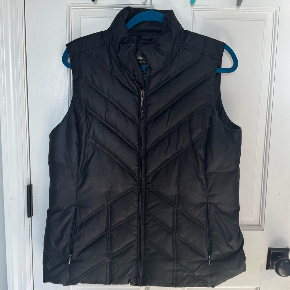 Black Quilted Women's Down Vest - Eddie Bauer